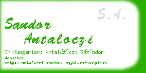 sandor antaloczi business card
